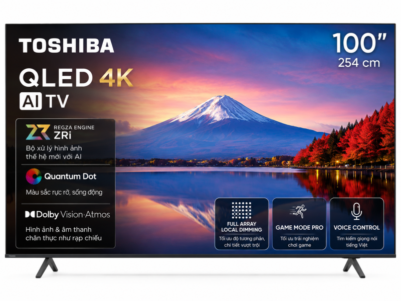Smart Tivi QLED Toshiba AI 4K 100 inch 100Z570RP