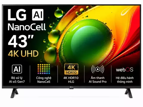 Smart Tivi NanoCell LG AI 4K 43 inch 43NANO80ASA