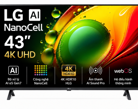 Smart Tivi NanoCell LG AI 4K 43 inch 43NANO80ASA
