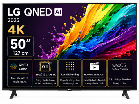 Smart Tivi QNED LG AI 4K 50 inch 50QNED81ASA