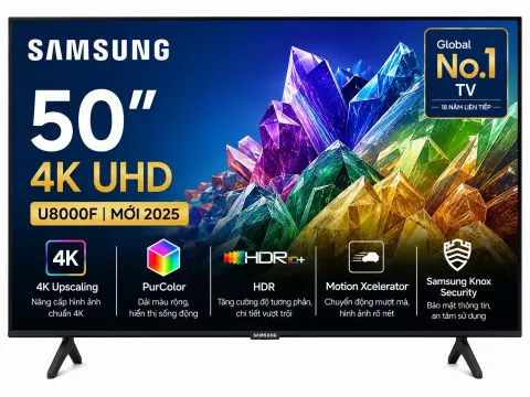 Smart tivi Samsung 50U8000F 4K 50 inch Mới 2025