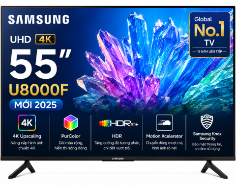 Smart Tivi Samsung UHD 4K 55 inch 2025 (55U8000F)