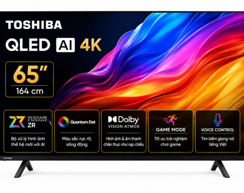 Smart Tivi QLED Toshiba AI 4K 65 inch 65M450RP