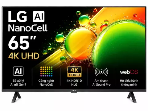 Smart Tivi NanoCell LG AI 4K 65 inch 65NANO80ASA