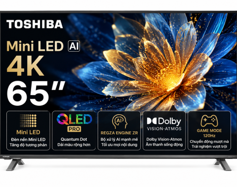 Smart Tivi Mini LED Toshiba AI 4K 65 inch 65Z670RP