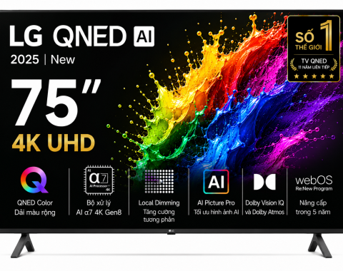 Smart Tivi QNED LG AI 4K 75 inch 75QNED81ASA