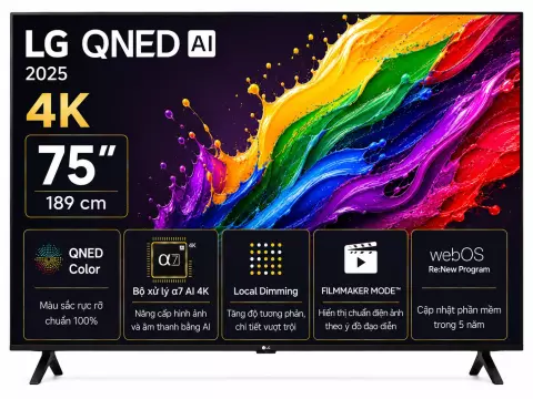 Smart Tivi QNED LG AI 4K 75 inch 75QNED82ASA