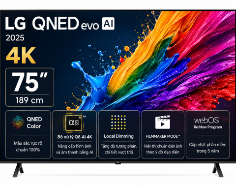 Smart Tivi QNED evo LG AI 4K 75 inch 75QNED86ASA