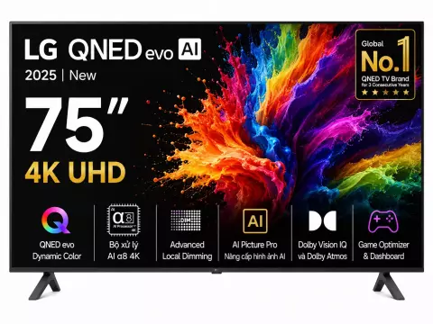 Smart Tivi QNED evo LG AI 4K 75 inch 75QNED92ASA