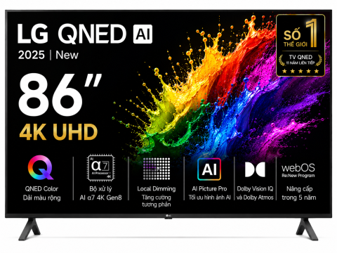Smart Tivi QNED LG AI 4K 86 inch 86QNED81ASA