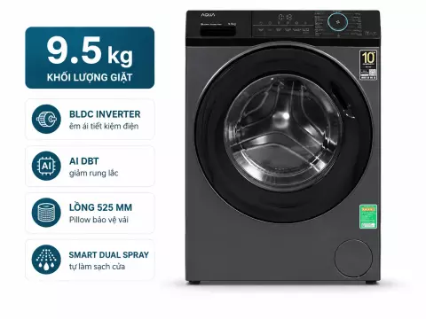 Máy giặt Aqua Inverter 9.5 kg AQD-A952J BK