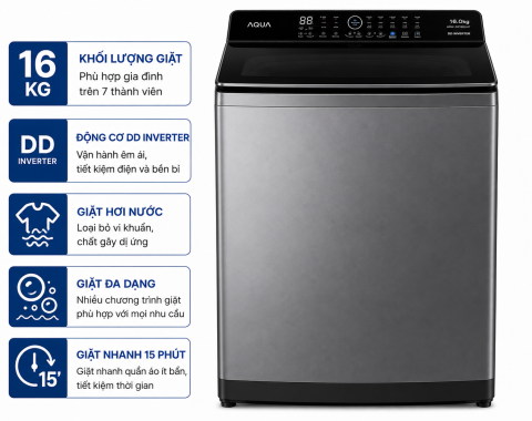 Máy giặt Aqua Inverter 16 kg AQW-DR160UHT PS