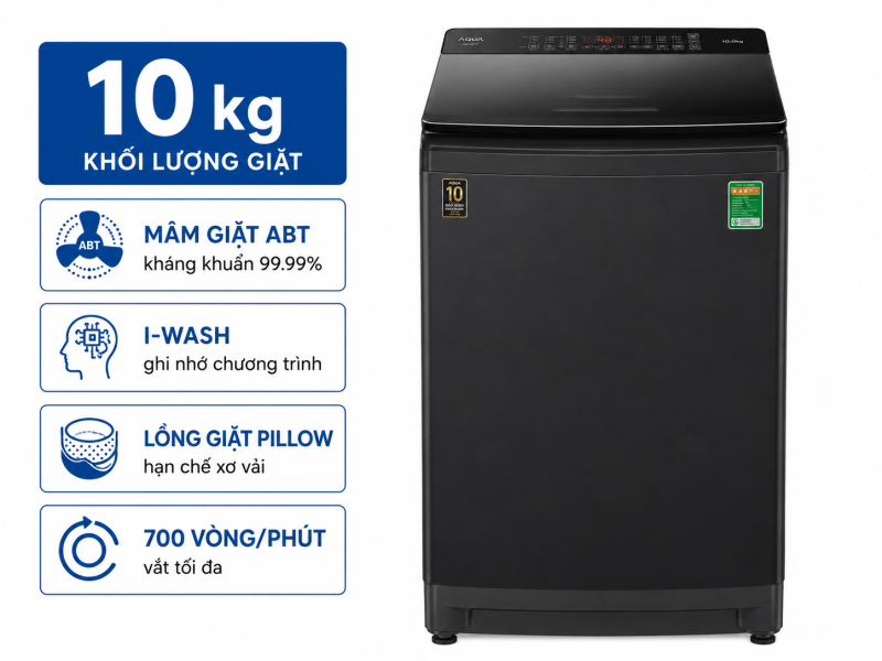 Máy giặt Aqua 10 Kg AQW-FR101GT BK