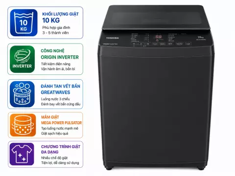 Máy giặt Toshiba Inverter 10 kg AW-DM1100PV(KK)