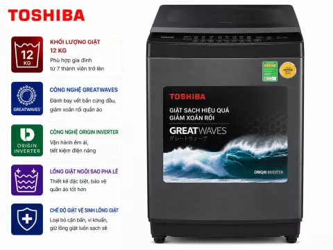 Máy giặt Toshiba Inverter 12 kg AW-DUK1300KV (MK)