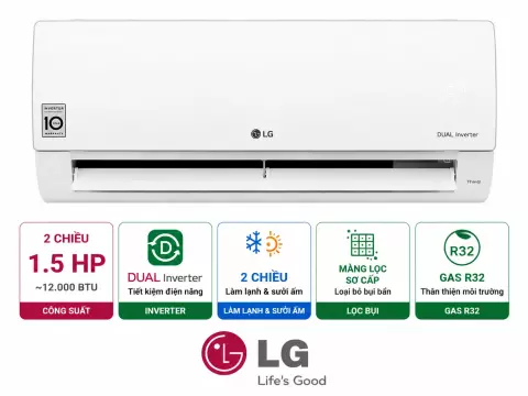 Máy lạnh 2 chiều LG Inverter 1.5 HP B13END1