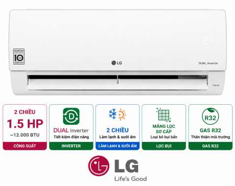 Máy lạnh 2 chiều LG Inverter 1.5 HP B13END1