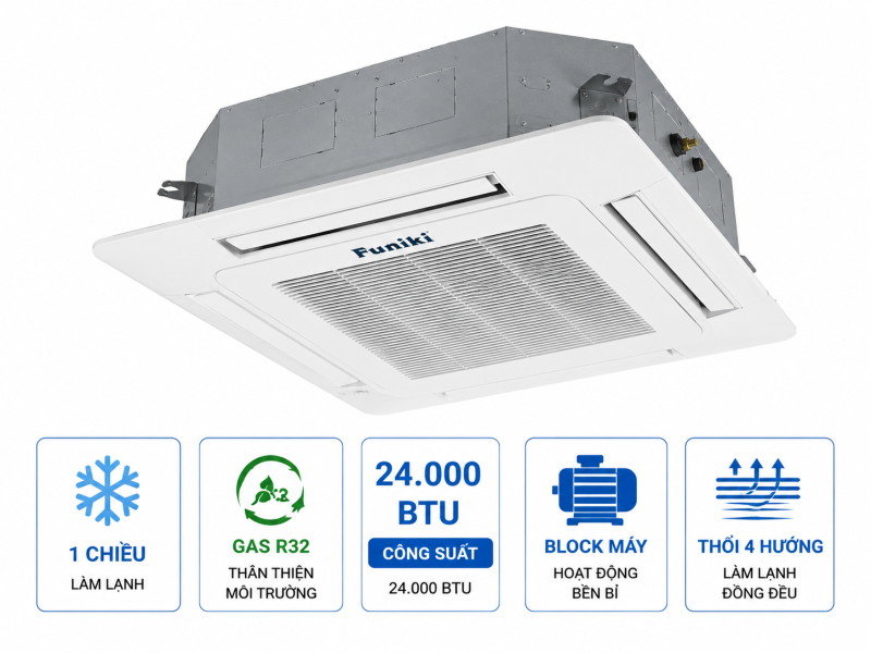 Điều hòa âm trần Funiki 1 chiều 24.000BTU CC24MMC1