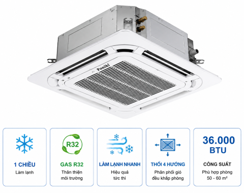 Điều hòa âm trần Funiki 1 chiều 36.000BTU CC36MMC1