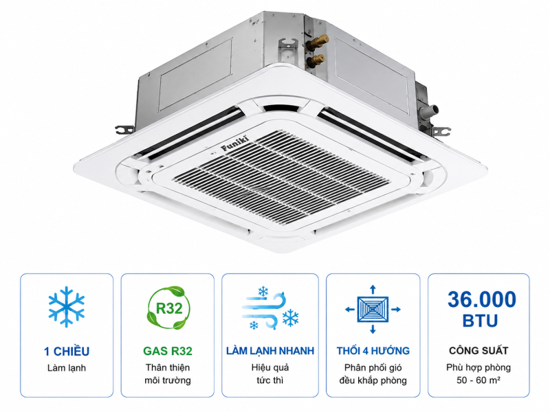 Điều hòa âm trần Funiki 1 chiều 36.000BTU CC36MMC1