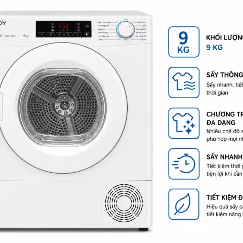 Máy sấy thông hơi Candy 9 Kg CS V9DF-S