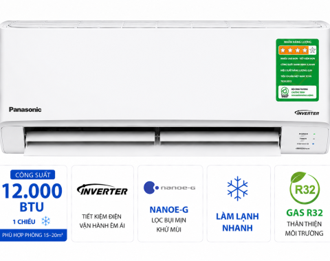 Điều hòa Panasonic Inverter 12000 BTU CU/CS-PU12AKH-8