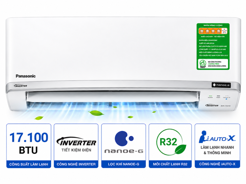 Điều hòa Panasonic Inverter 17100 BTU CU/CS-PU18XKH-8M