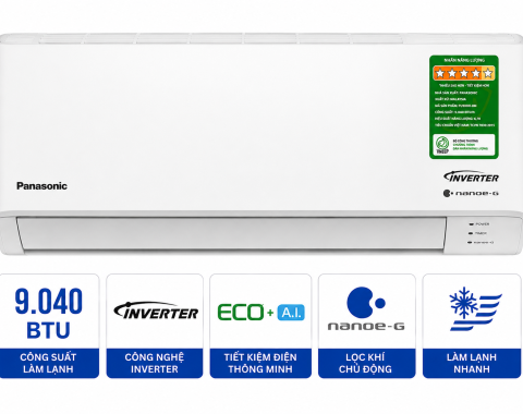 Điều hòa Panasonic Inverter 9040 BTU CU/CS-PU9XKH-8M
