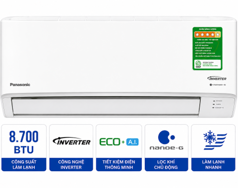 Điều hòa Panasonic Inverter 8700 BTU CU/CS-XU9XKH-8