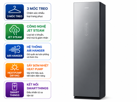 Tủ Chăm Sóc Quần Áo Thông Minh Samsung DF60A8500EG/SV