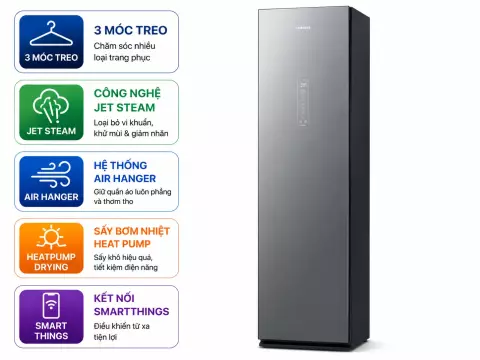 Tủ Chăm Sóc Quần Áo Thông Minh Samsung DF60A8500EG/SV