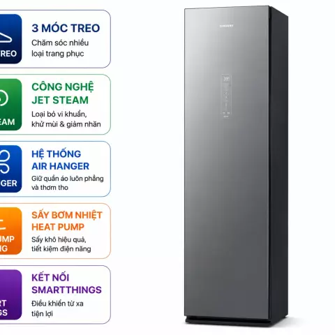 Tủ Chăm Sóc Quần Áo Thông Minh Samsung DF60A8500EG/SV