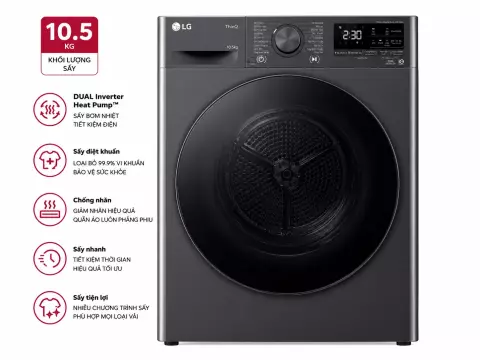Máy sấy bơm nhiệt LG 10.5 kg DVHP50M
