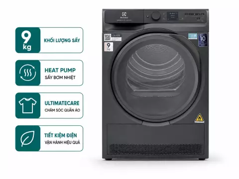 Máy sấy bơm nhiệt Electrolux UltimateCare 9 kg EDH902R9SC