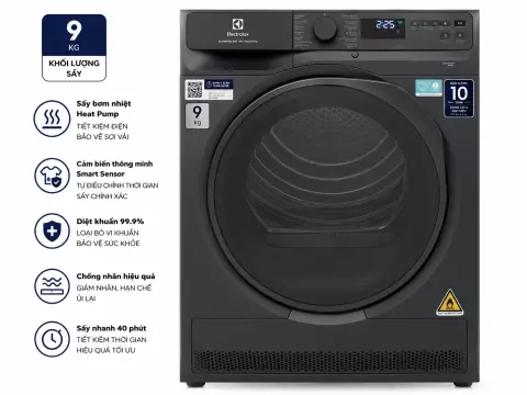 Máy sấy bơm nhiệt Electrolux UltimateCare 9 kg EDH903R7SC