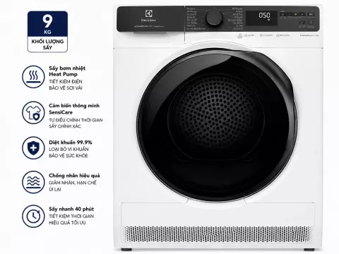Máy sấy bơm nhiệt Electrolux UltimateCare 9 kg EDH903R7WC