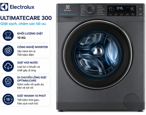 Máy giặt Electrolux UltimateCare 300 Inverter 10 kg EWF1024D3SC