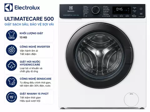 Máy giặt Electrolux UltimateCare 500 Inverter 13 kg EWF1343P5WC