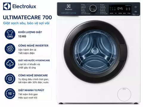 Máy giặt Electrolux UltimateCare 700 Inverter 13 kg EWF1343R7WC