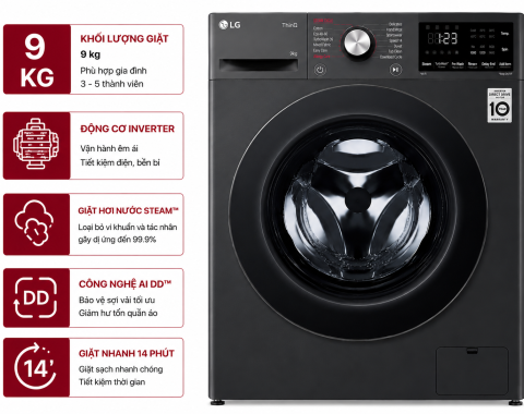 Máy giặt LG Inverter 9 kg FB1209S5M