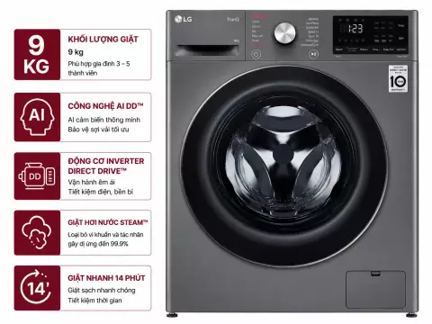 Máy giặt LG AI DD Inverter 9 kg FB1209S6M