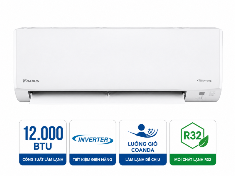 Điều hòa Daikin 1 chiều 12.000BTU inverter FTKF35ZVMV