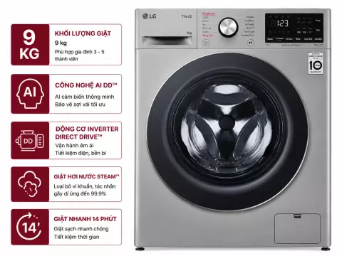 Máy giặt LG AI DD Inverter 9 kg FV1409S4M