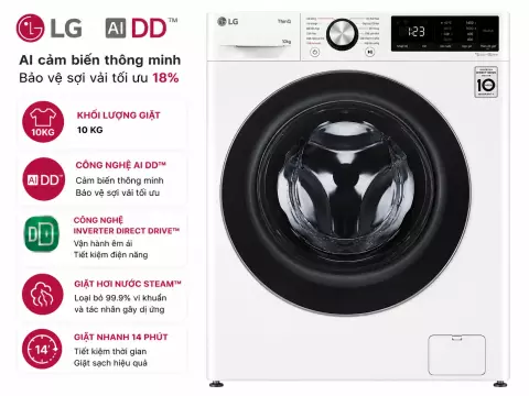Máy giặt LG AI DD Inverter 10 kg FV1410S4W1