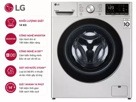 Máy giặt LG Inverter 14 kg FV1414S3P