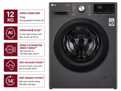 Máy giặt LG AI DD Inverter 12 kg FX1412N5G