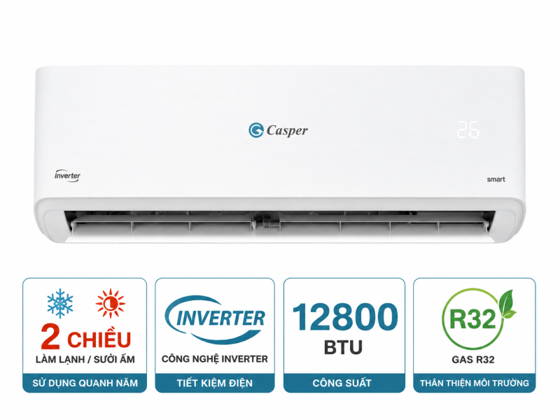 Điều hòa Casper hai chiều Inverter 12800 BTU GH-12IS33