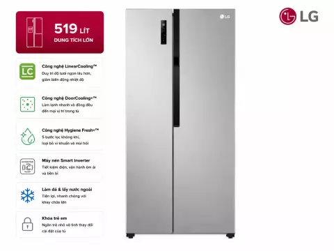 Tủ lạnh LG Inverter 519 lít GR-B256JDS
