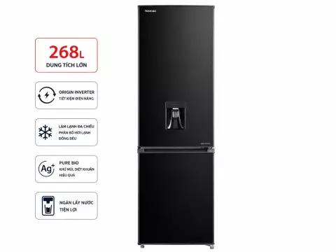 Tủ lạnh Toshiba Inverter 268 lít GR-RB345WE-PMV(30)-BS