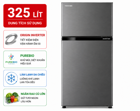 Tủ lạnh Toshiba Inverter 325 lít GR-RB410WE-PMV(37)-SG